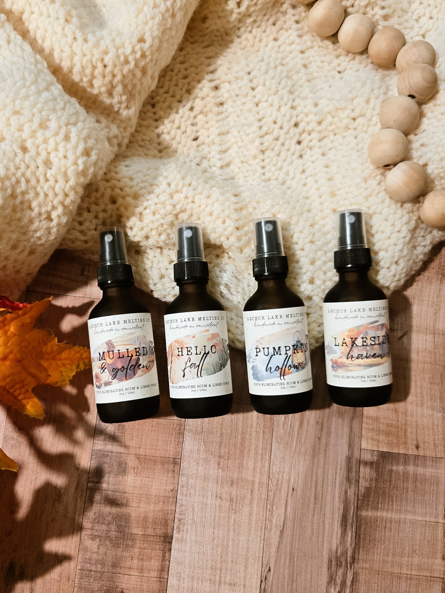 Hello Fall | 2oz Natural Odor Eliminating Room Spray – Cedar Leaf, Spiced Apple & Pine
