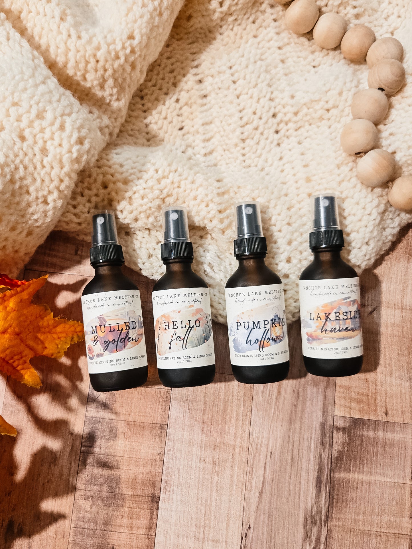 Mulled & Golden | 2oz Natural Odor Eliminating Room Spray – Fresh Pumpkin, Mulled Wine & Sandalwood