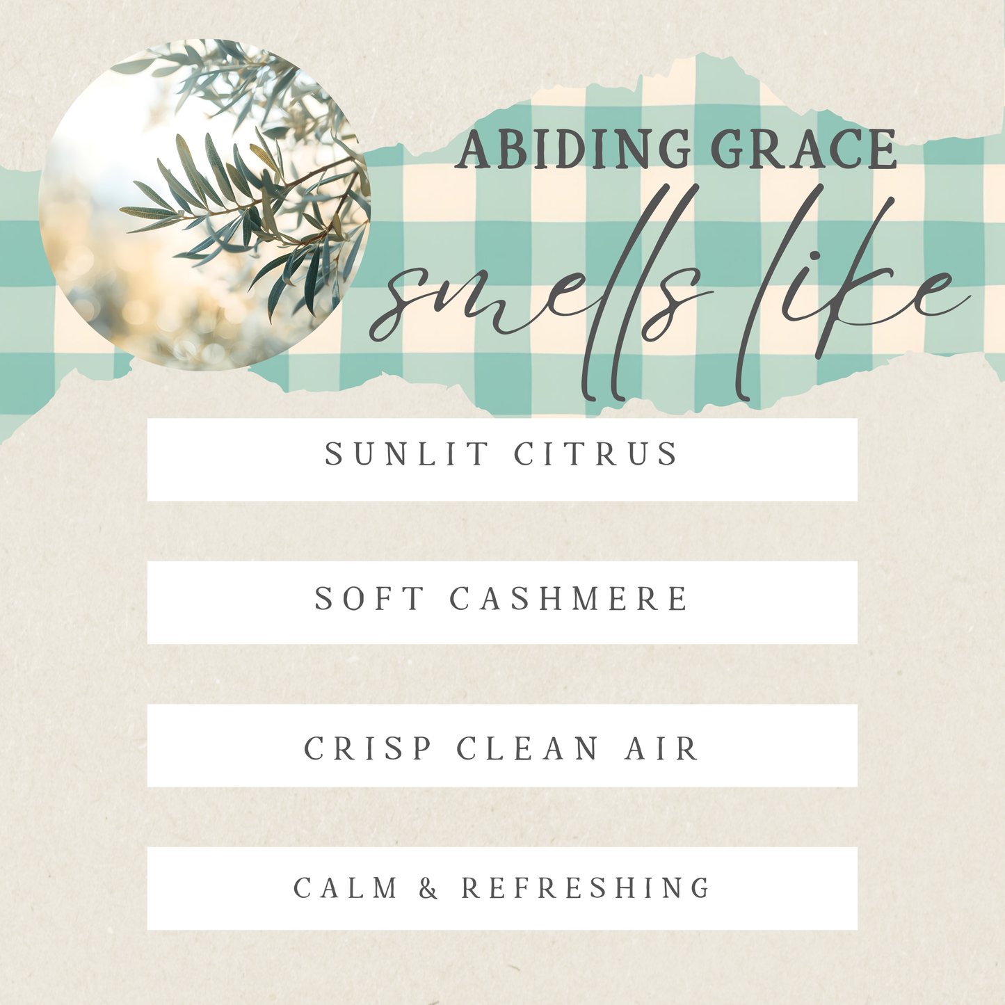 Abiding Grace Wax Melt- Sunlit Citrus & Cashmere Scent