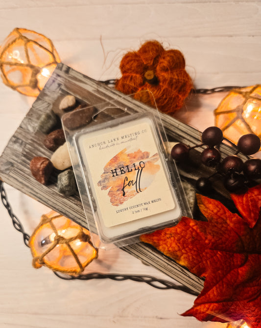 Hello Fall | Coconut Wax Melt – Cedar Leaf, Spiced Apple & Pine