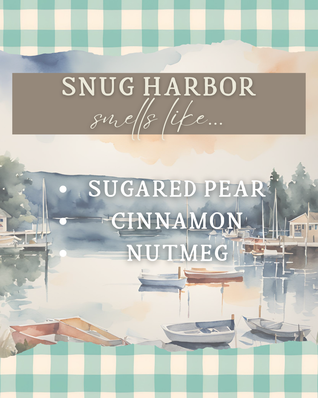 Snug Harbor Wooden Wick Candle - Sugared Pear & Cinnamon Scent