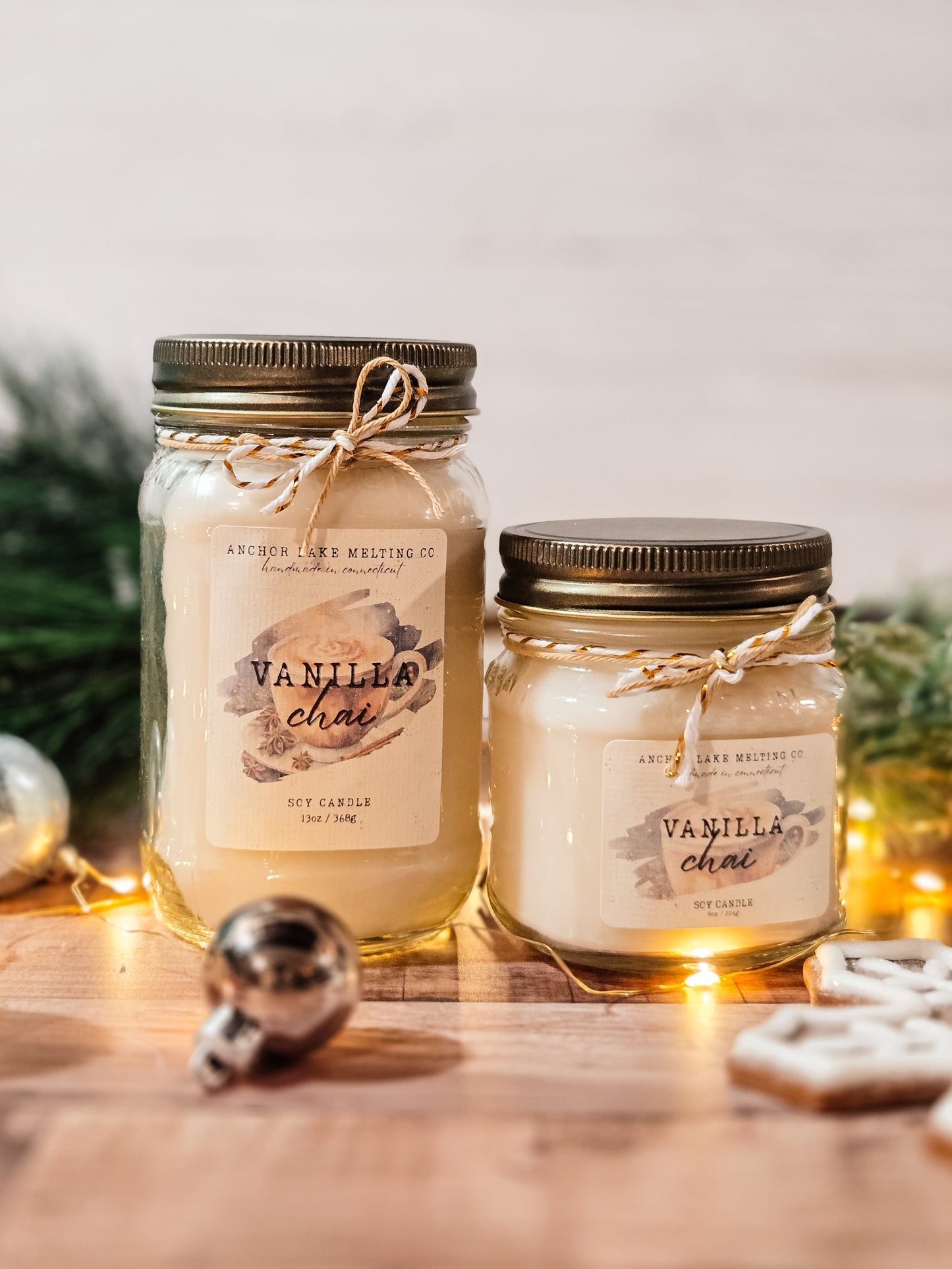 Vanilla Chai Wooden Wick Candle - Vanilla & Chai Tea Scent