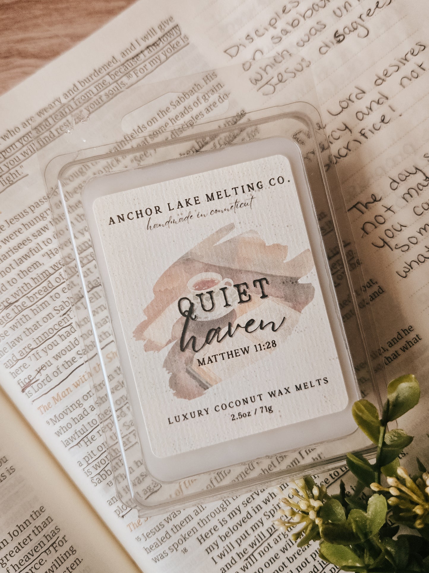 Quiet Haven Wax Melt - White Tea Scent
