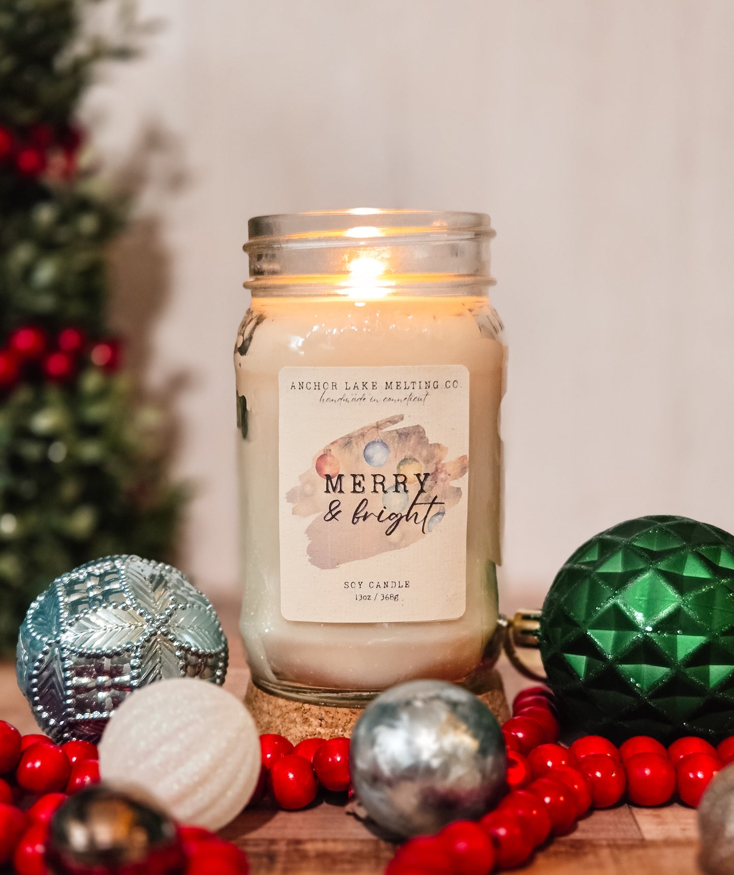 Merry & Bright – Holiday Cider Soy Candle | Cinnamon Citrus Wood Wick Candle