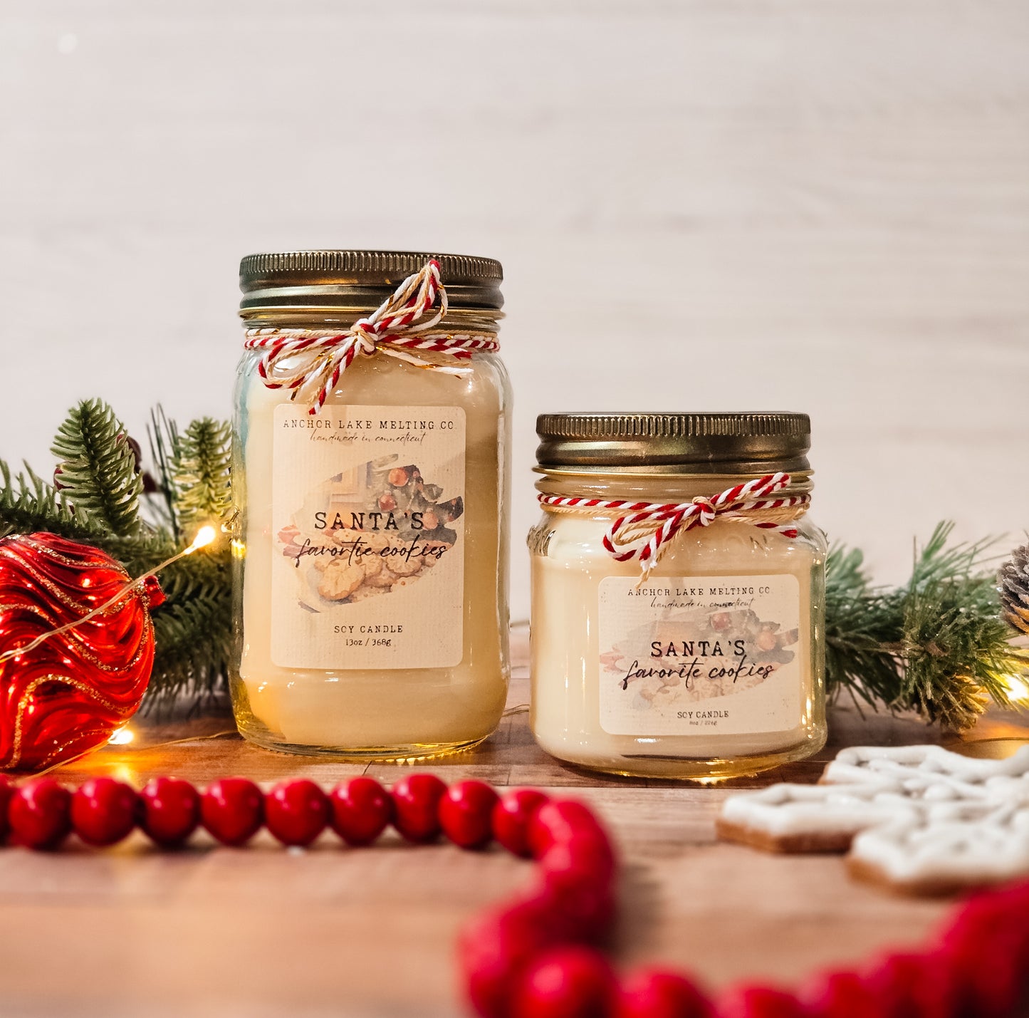 Santa’s Favorite Cookies – Sugar Cookie Soy Candle | Bakery Scent Wood Wick Candle