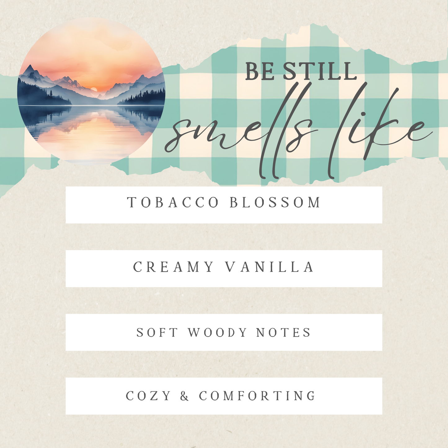 Be Still Wooden Wick Candle - Tobacco Vanilla Scent