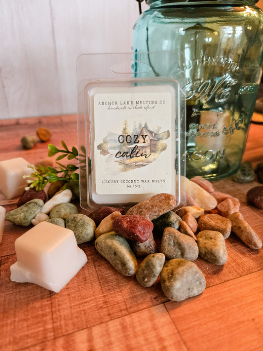 Cozy Cabin | Juniper Spice & Salted Amber | Luxury Coconut Wax Melts - Non-Toxic, Long Lasting Home Fragrance