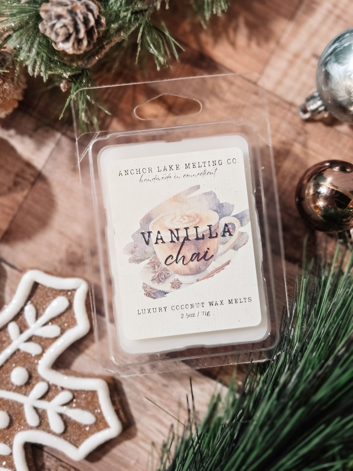 Vanilla Chai – Spiced Chai Tea Coconut Wax Melts | Cozy Winter Home Fragrance