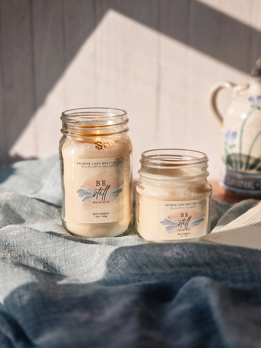 Be Still Wooden Wick Candle - Tobacco Vanilla Scent