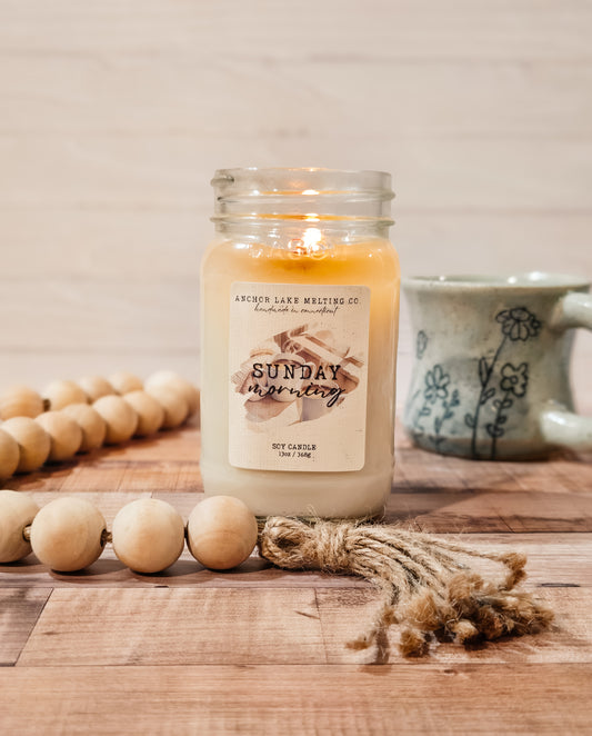 Sunday Morning | Soy Candle – French Toast, Espresso & Nostalgia | 8oz or 13oz