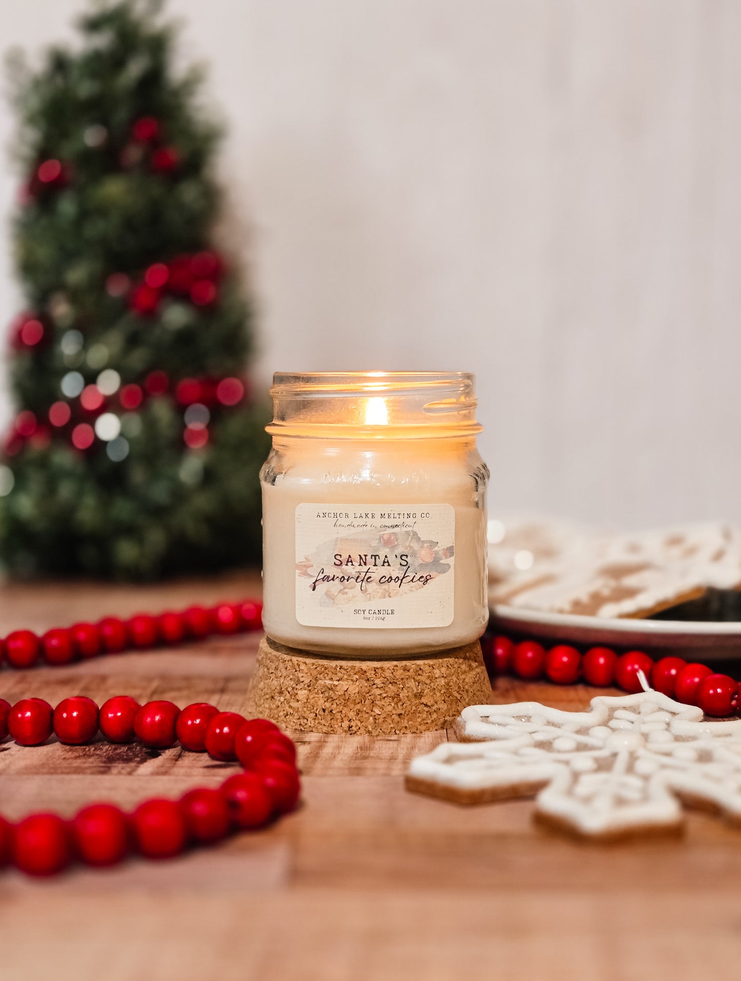Santa’s Favorite Cookies – Sugar Cookie Soy Candle | Bakery Scent Wood Wick Candle