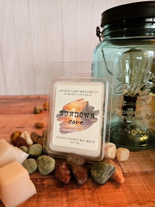 Sundown Cove | Champagne & Coastal Rose | Luxury Coconut Wax Melts - Non-Toxic, Long Lasting Home Fragrance